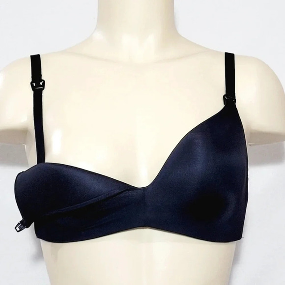 Auden Women's Nursing Wirefree Bra 34C Black NWT New with Tags - Picture 2 of 7